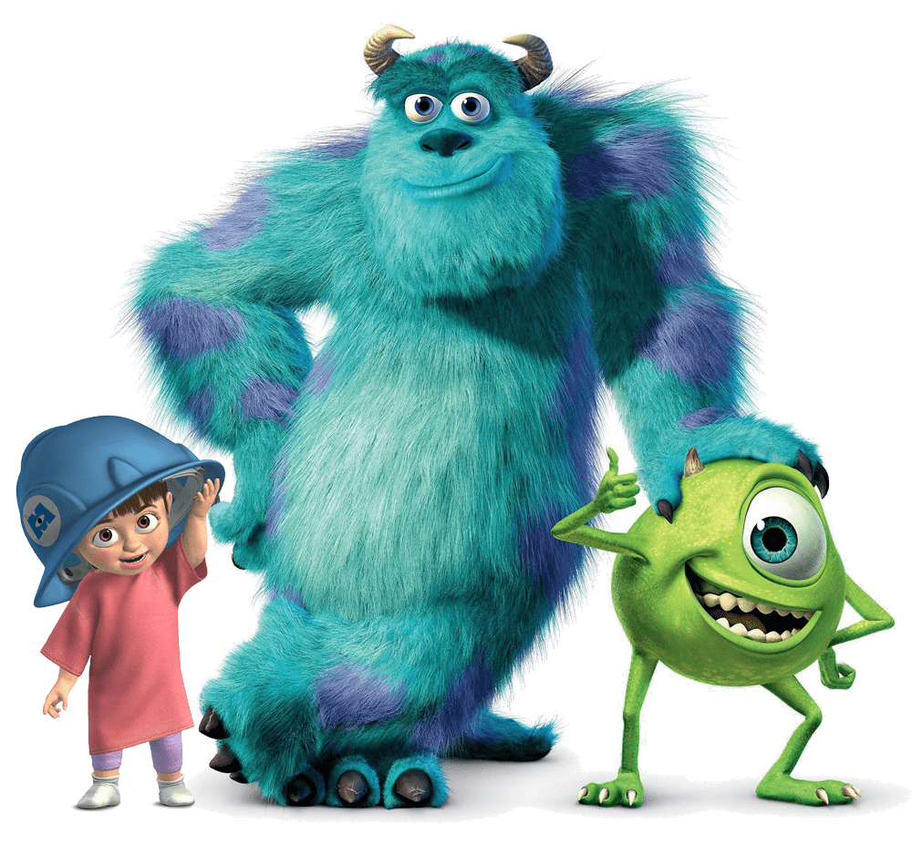 illustration of sulley mike and boo