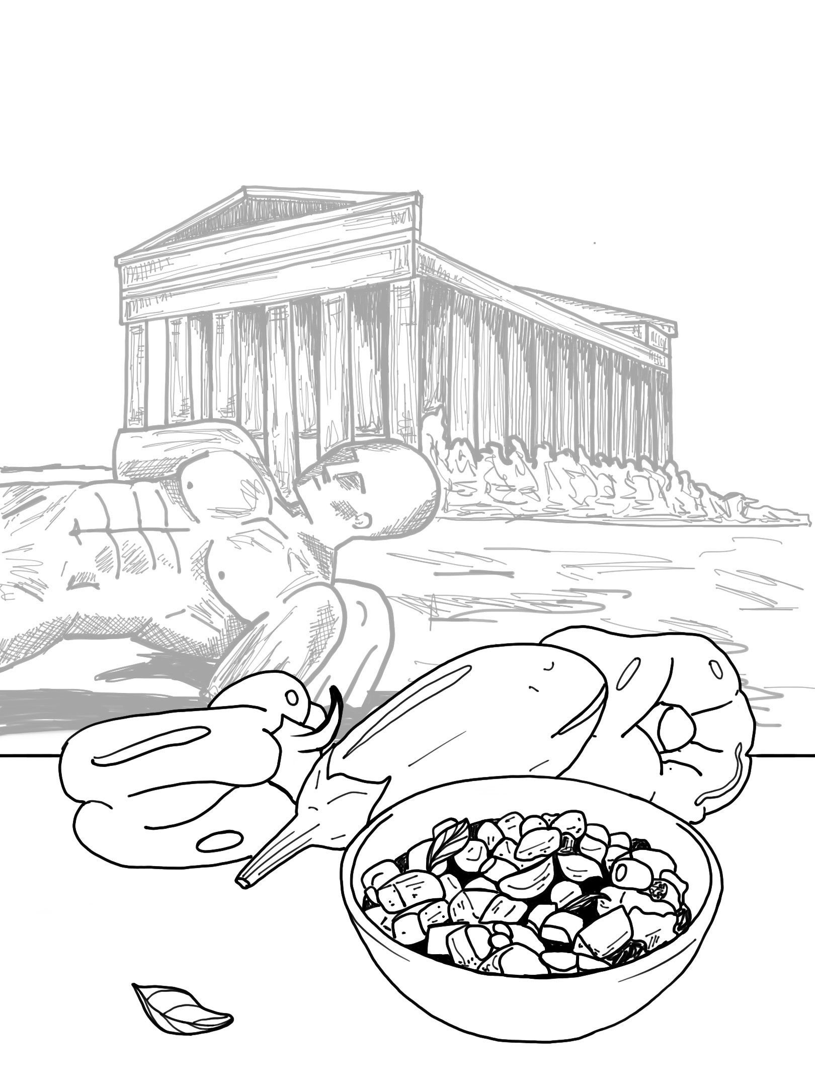 Sicilian Caponata Illustration